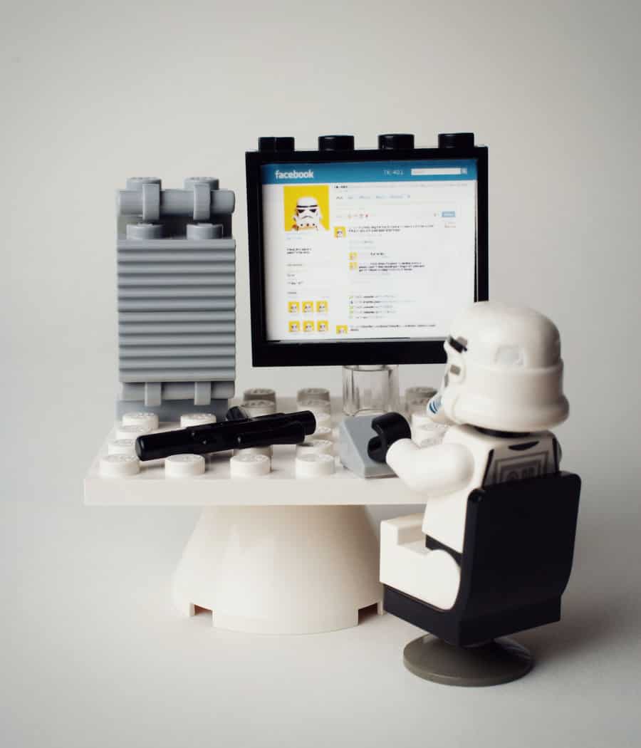 Facebook star trooper lego
