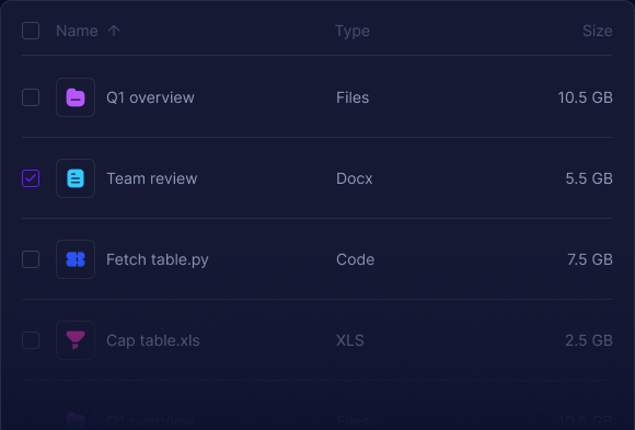 File table