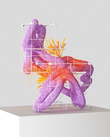 Glitter sculpture