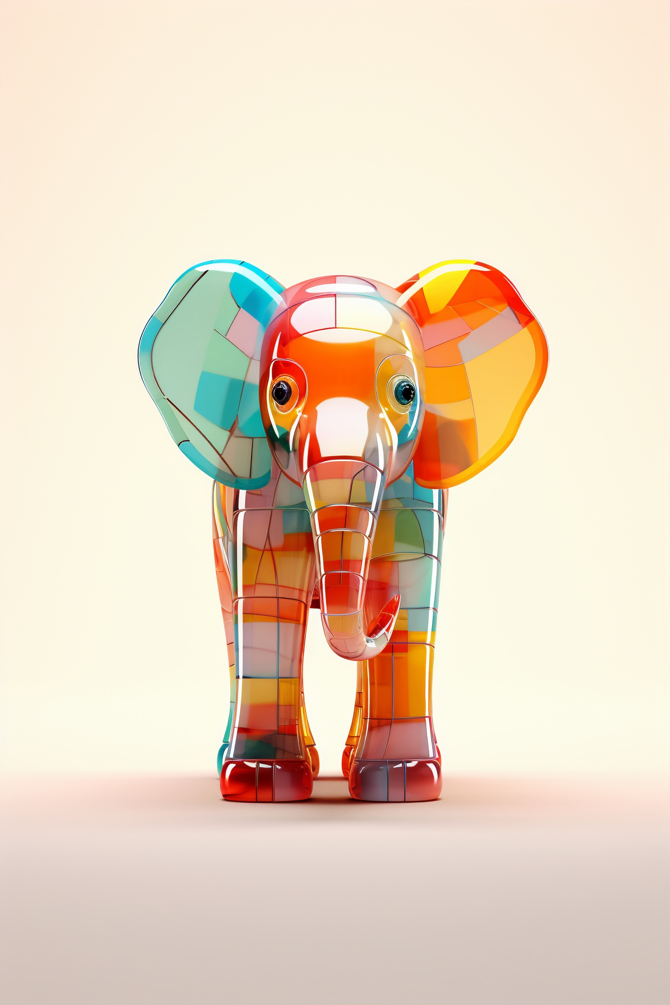 Glass elephant artwork