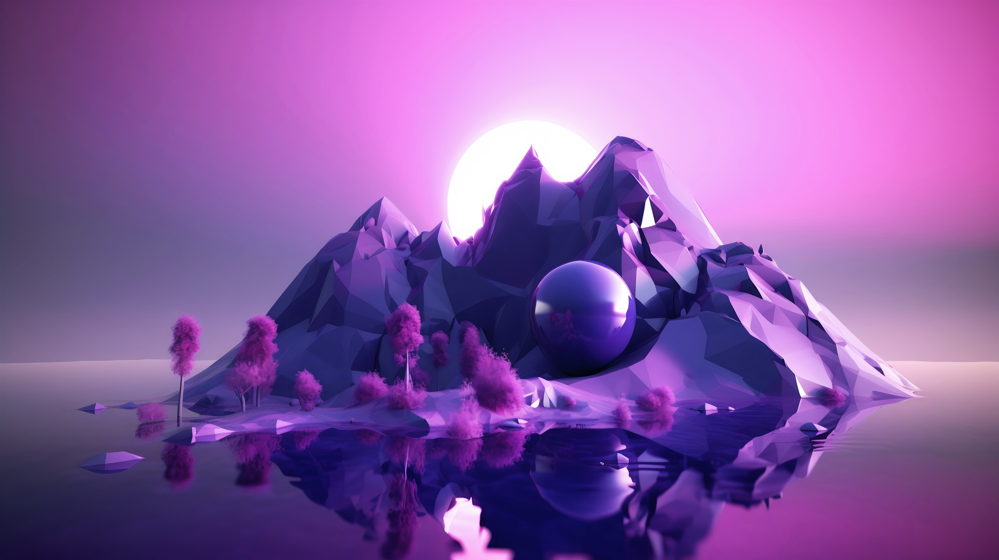 Purple mountain island