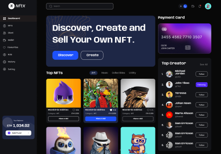 NftX dashboard